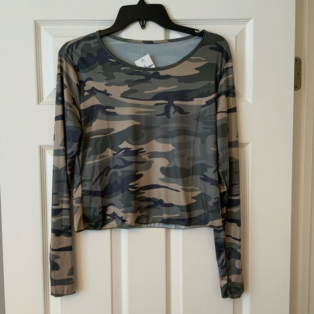 Camo Curvy Couture long sleeve tee